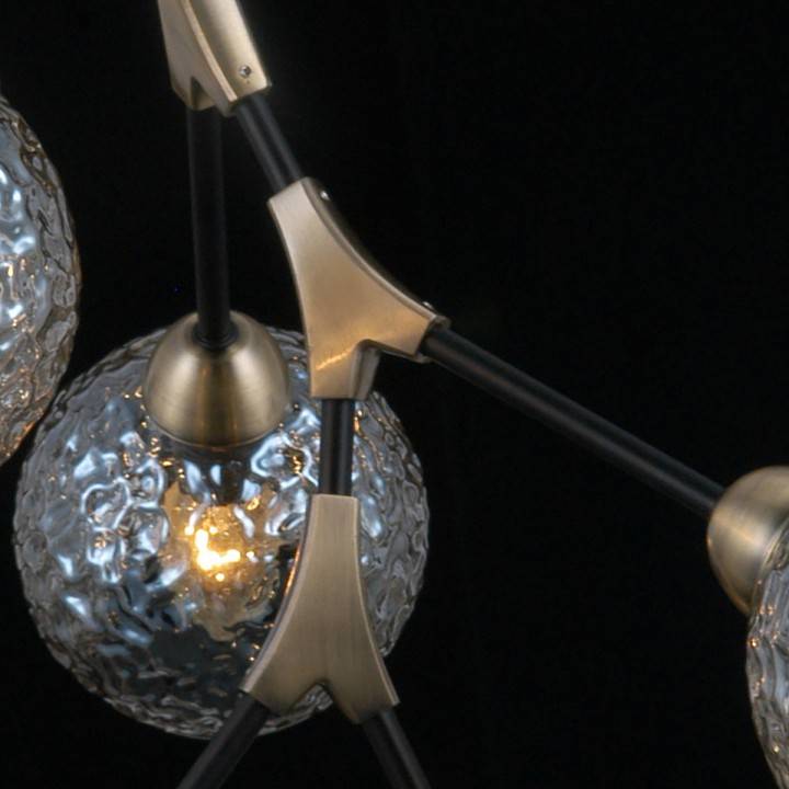 Люстра на штанге ILLUMICO  IL0263-5PSQ-79 BK AB