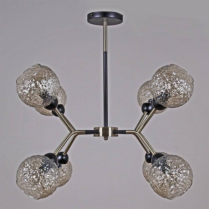 Люстра на штанге ILLUMICO  IL0268-8PSQ-79 BK AB