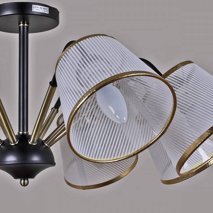 Люстра на штанге ILLUMICO  IL0344-8CSQ-79 BK AB