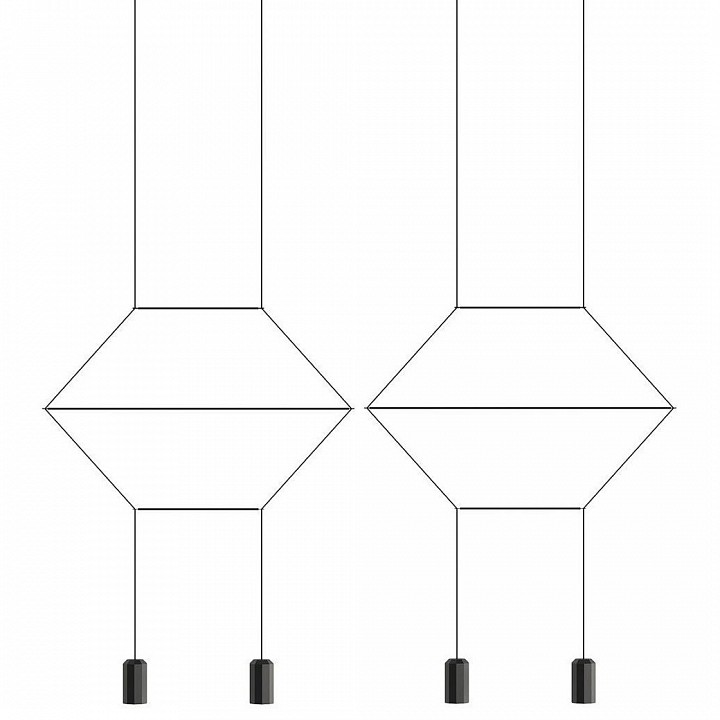 Подвесной светильник Imperiumloft Via Wireflow polyhedral Via01