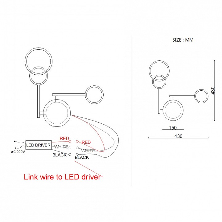 Накладной светильник Imperiumloft ZINGY C zingy01