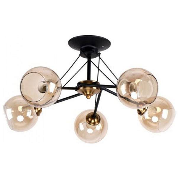 Потолочная люстра Imex 2840 5 ламп MD.2840-5-S BK+CP