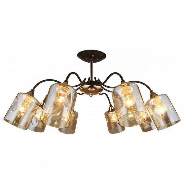 Люстра на штанге IMEX MD.4052 8 ламп MD.4052-8-S COFFEE+FGD