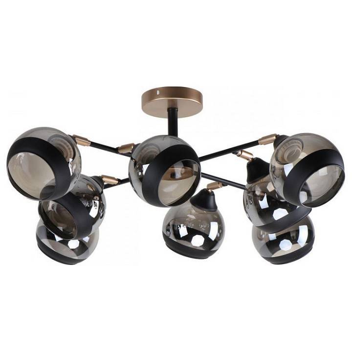 Люстра на штанге Imex MD.51848 на 8 ламп MD.51848-8-S-BK+CPN