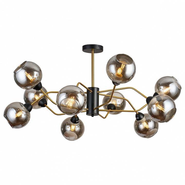 Люстра на штанге Imex MD.9083 10 ламп MD.9083-10-S-BK+COP