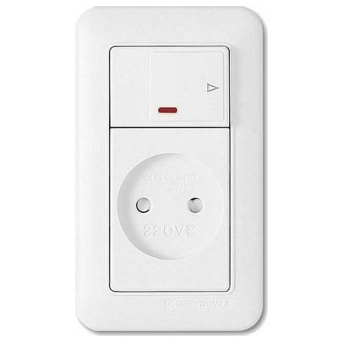 Розетка без заземления Imex белая WST 1022L WH