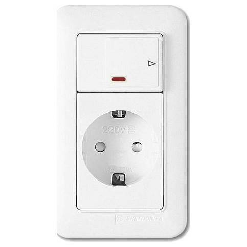 Розетка с заземлением Imex 1023 белая WST 1023 WH