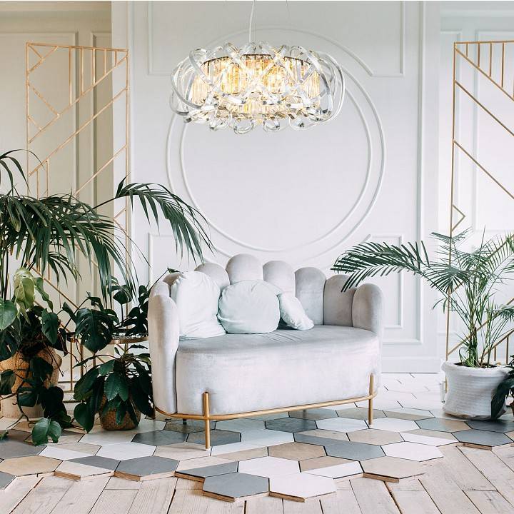 Подвесной светильник Indigo Braccia 12007/6P Gold