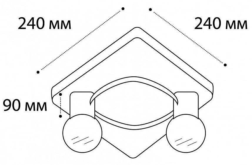 Накладной светильник Italline Vega PL 6088/2 бронза Vega PL 6088/2 bronze