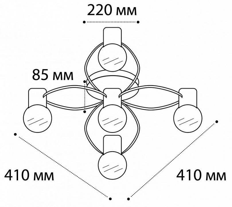 Потолочная люстра Italline Vega PL 6088/5 bronze