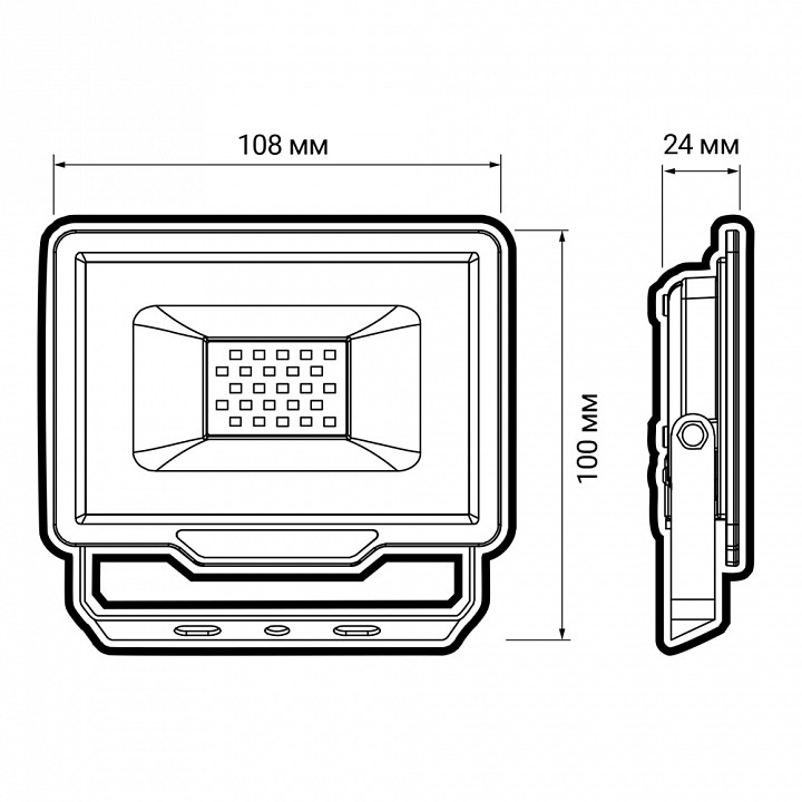 Настенно-потолочный прожектор Jazzway  PFL- C3 20w  6500K IP65