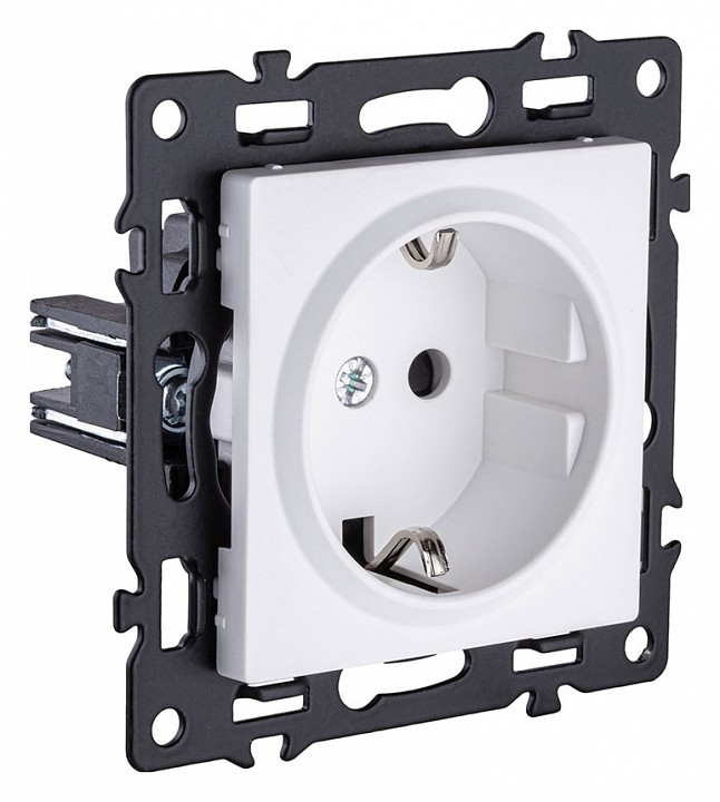 Розетка с заземлением, без рамки Kollinger Asthetik AS-014WH