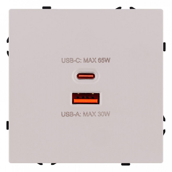 Розетка 2хUSB type A и C без рамки Kollinger Eclipse EC-024CM