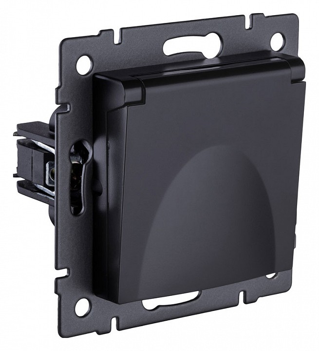 Розетка с заземлением с крышкой, без рамки Kollinger  REA-006BM