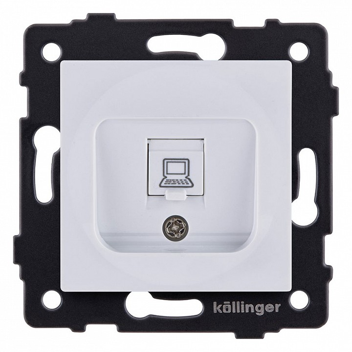 Розетка Ethernet RJ-45 без рамки Kollinger  REA-016WH