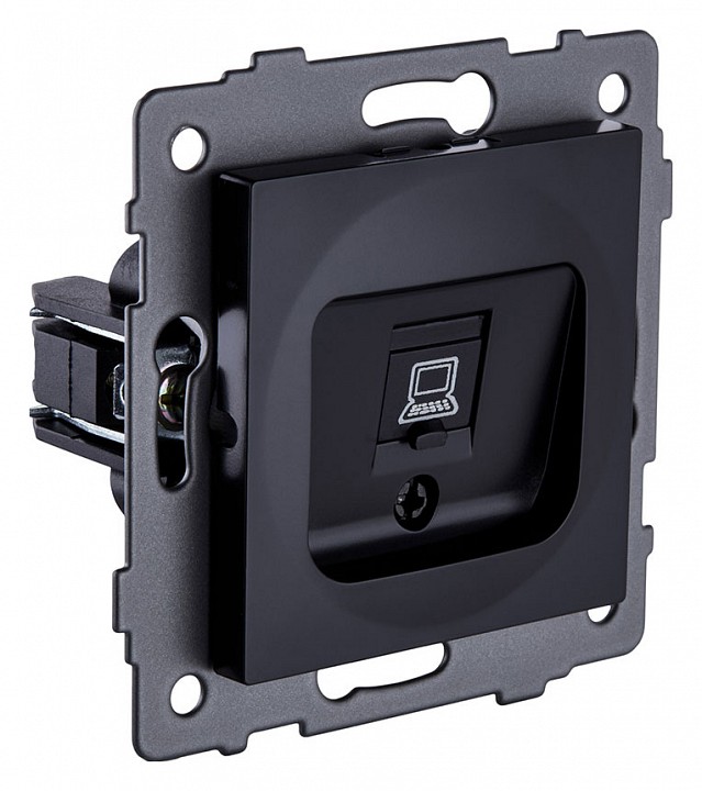 Розетка Ethernet RJ-45 без рамки Kollinger  REA-018BK