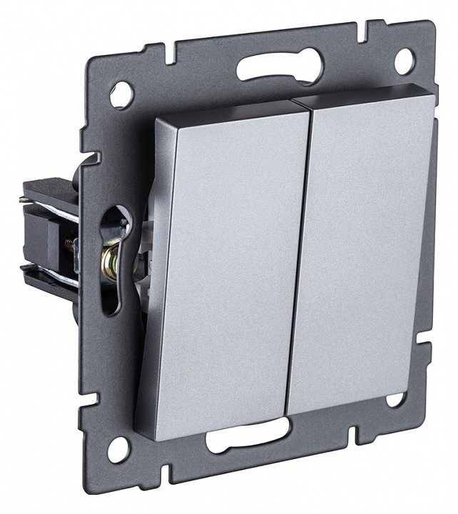 Выключатель двухклавишный без рамки Kollinger  REA-S-011GY