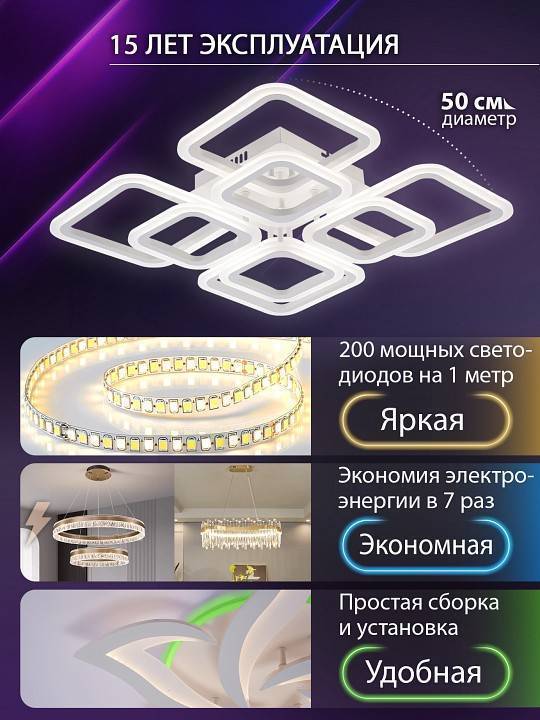 Потолочная люстра Natali Kovaltseva SPEKTR LED LAMPS 81449