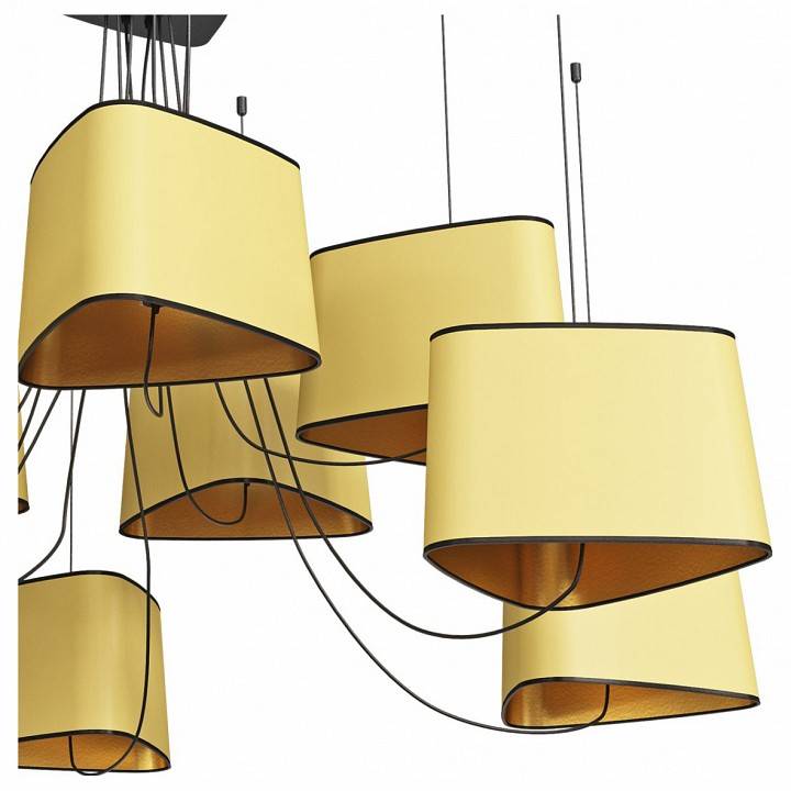 Подвесная люстра Loft It Nuage 10 ламп желтая LOFT1163-10YL