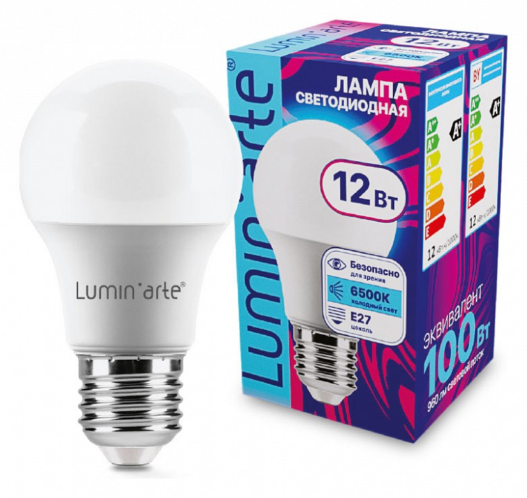 Лампа светодиодная Luminarte  E27 12Вт 6500K LSTD-A60-12W6KE27