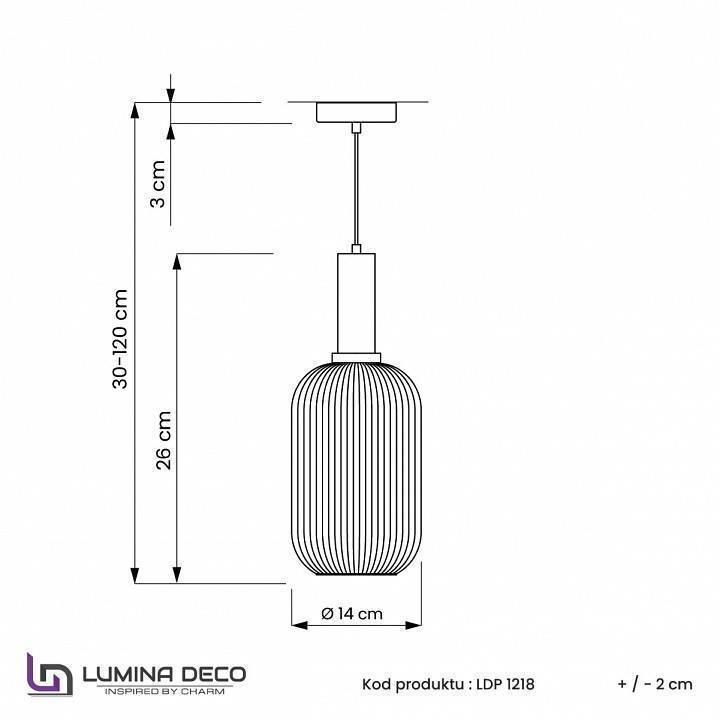 Подвесной светильник Lumina Deco Rico LDP 1218-1 WT+BK