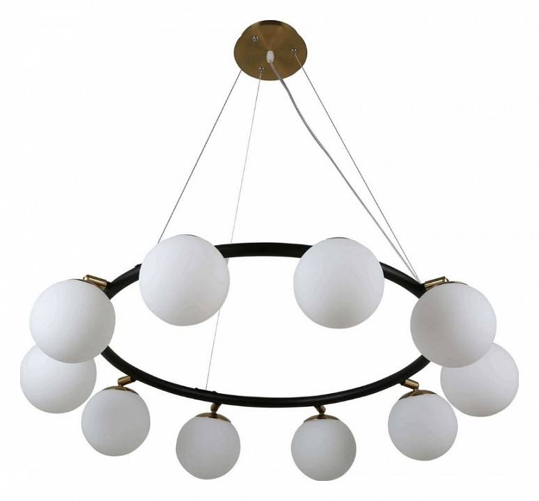 Подвесная люстра LUMINA DECO Modica LDP 6032-10 BK+MD