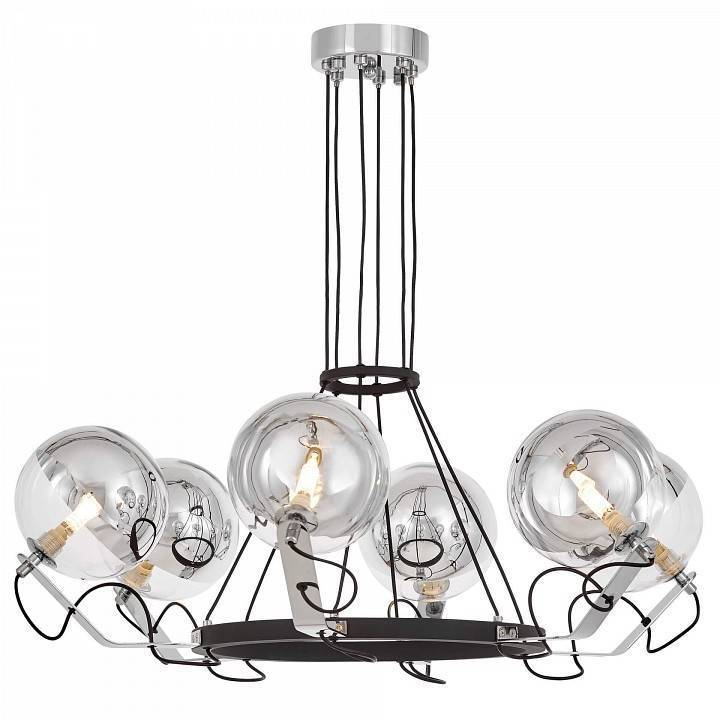 Подвесная люстра LUMINA DECO MARSEO LDP 9110-6 BK+CHR