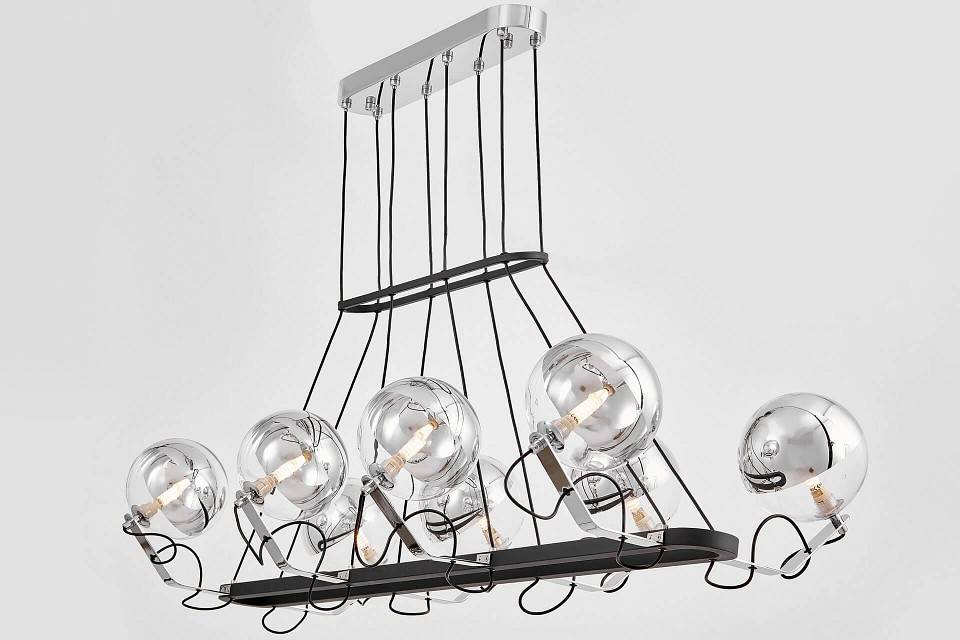 Подвесная люстра LUMINA DECO MARSEO LDP 9110-8-PR BK+CHR