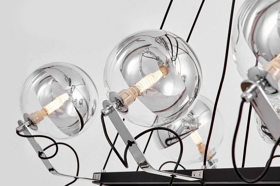 Подвесная люстра LUMINA DECO MARSEO LDP 9110-8-PR BK+CHR