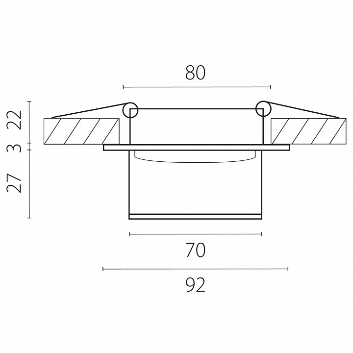 Встраиваемый светильник Lightstar Maturo GU10 072007