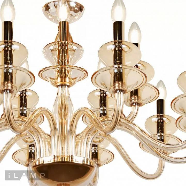 Подвесная люстра iLamp Mercury P9448-10+5 Gold