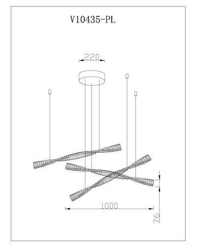 Подвесной светильник Moderli Asti V10435-PL