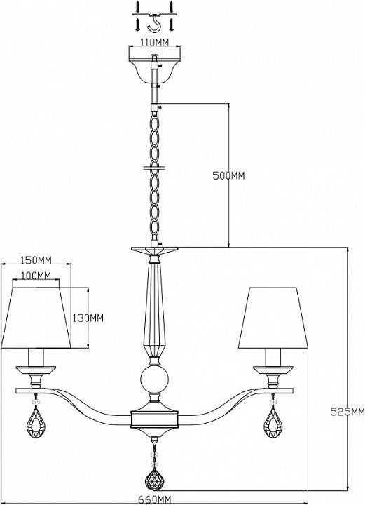 Подвесная люстра Moderli Aerton V2531-6P