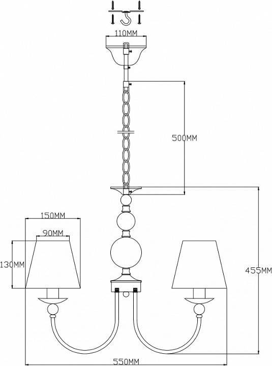 Подвесная люстра Moderli Feels 5 ламп V2613-5P