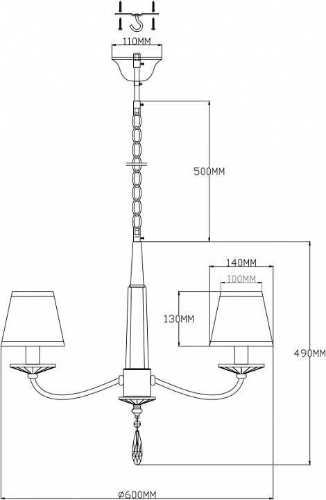 Подвесная люстра Moderli Inna 6 ламп V2661-6P