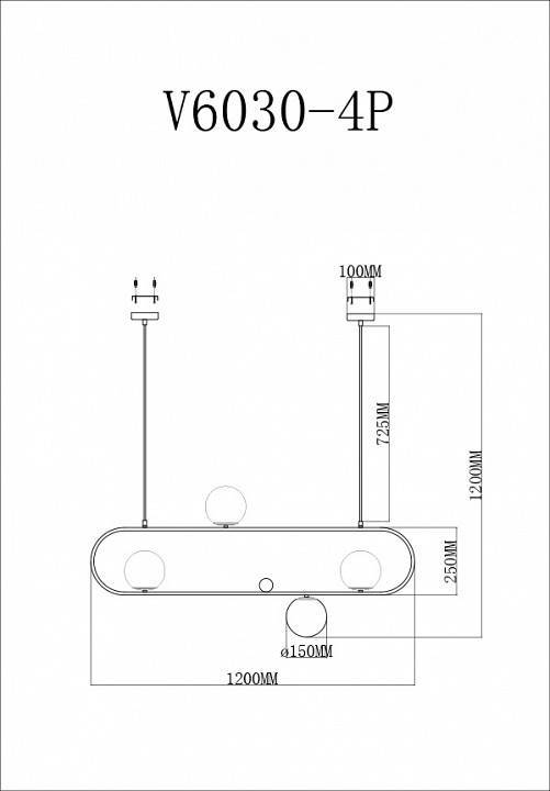 Подвесной светильник Moderli Miya V6030-4P