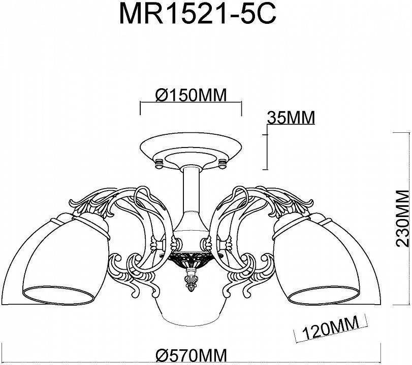Люстра на штанге MyFar Biene MR1521-5C