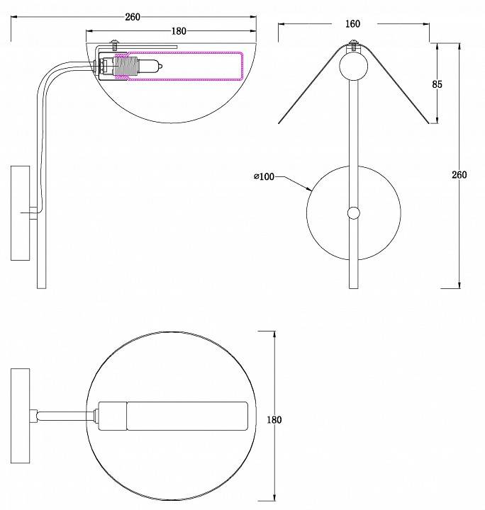 Бра MyFar Valentina MR1950-1W