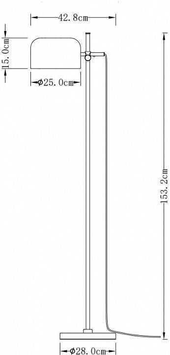 Торшер Milosh Tendence 0911 0911FL-1BKG