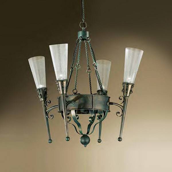 Подвесная люстра MM Lampadari Fiaccole 4 лампы 6231/4 V0007