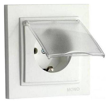 Розетка с заземлением с крышкой Mono Electric Despina 102-010021-118