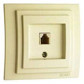 Розетка телефонная RJ-11 Mono Electric Larissa 103-171705-124