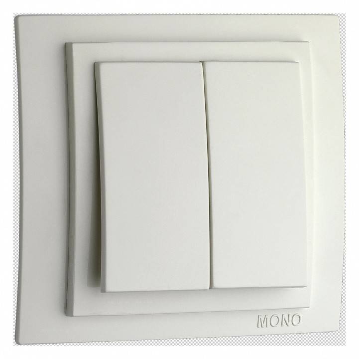 Выключатель двухклавишный Mono Electric Larissa 103-191925-102