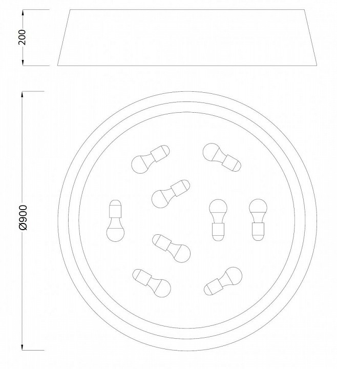 Светильник потолочный Mantra Nordica 3xE27 500 мм белый 4963E