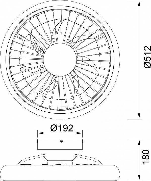 Люстра-вентилятор Mantra Turbo 8232