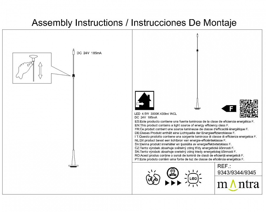 Подвесной светильник Mantra Andromeda 9343