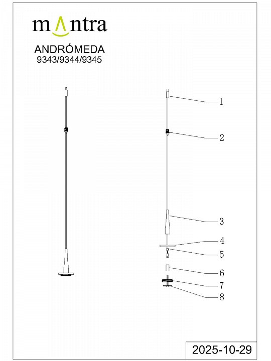 Подвесной светильник Mantra Andromeda 9343