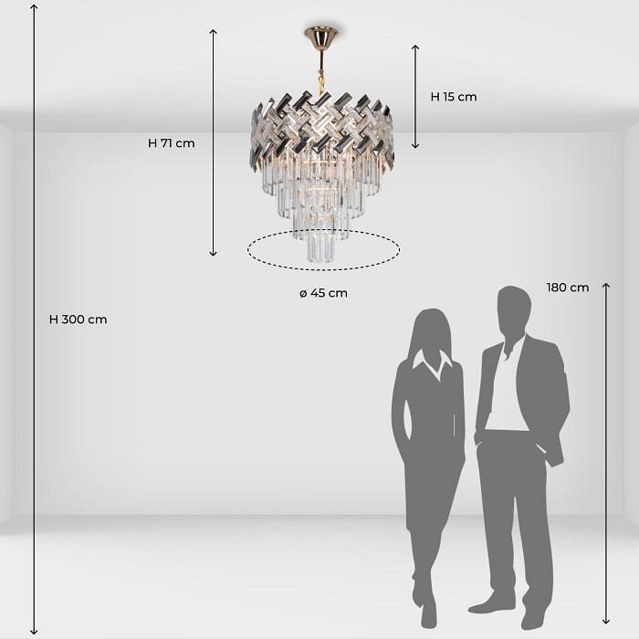 Подвесная люстра De City Бриз 6x60 Вт E14 111016206