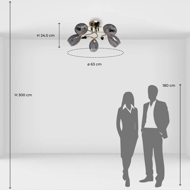 Люстра на штанге De City Клэр 4 463012505