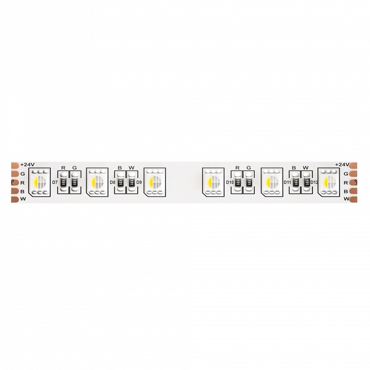 Лента светодиодная Maytoni LED Strip RGB+W 19.2 Вт/м 24 В 3000K IP20 5 м 10179